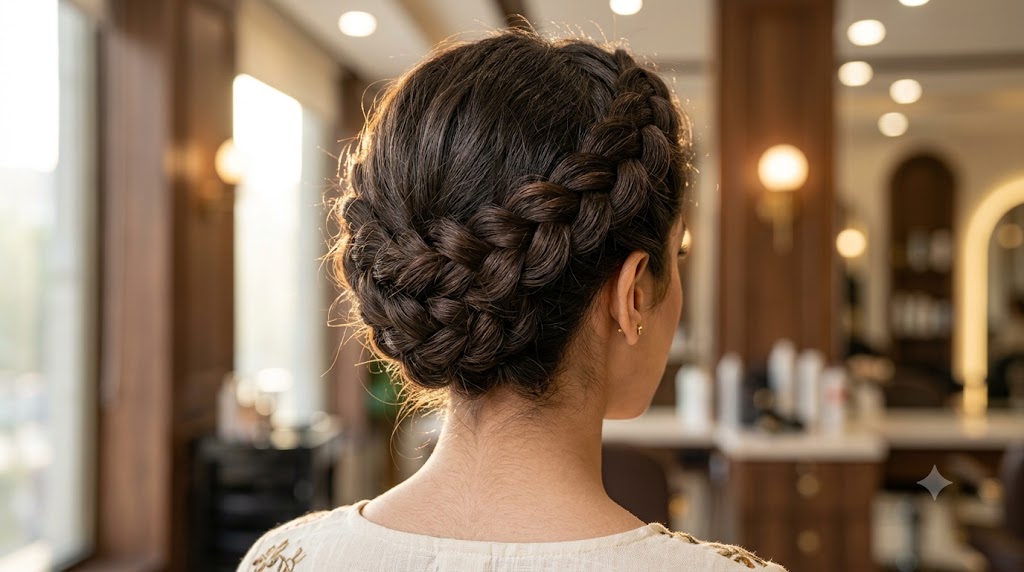 Voluminous French Crown Braid